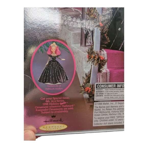 1998 Vintage RARE (Box Error) Mattel Happy Holidays Special Edition Barbie NRFB - Picture 10 of 14
